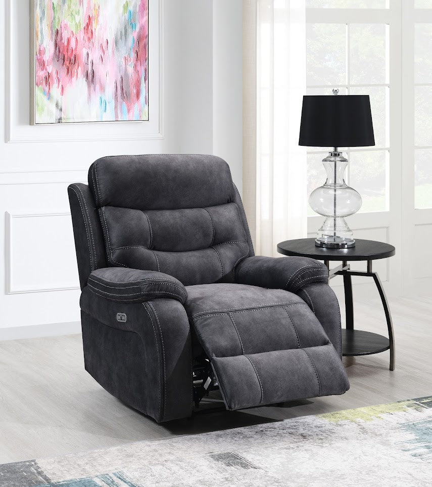 Roman Chair - Power Recliner - Dark Grey