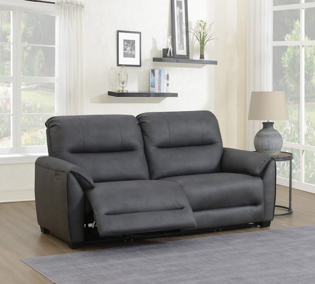 Oslo 2.5 Seater Power Recliner - Dark Grey