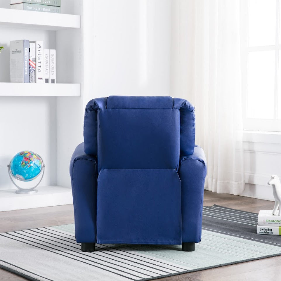 Childs Recliner with Cupholder - Blue