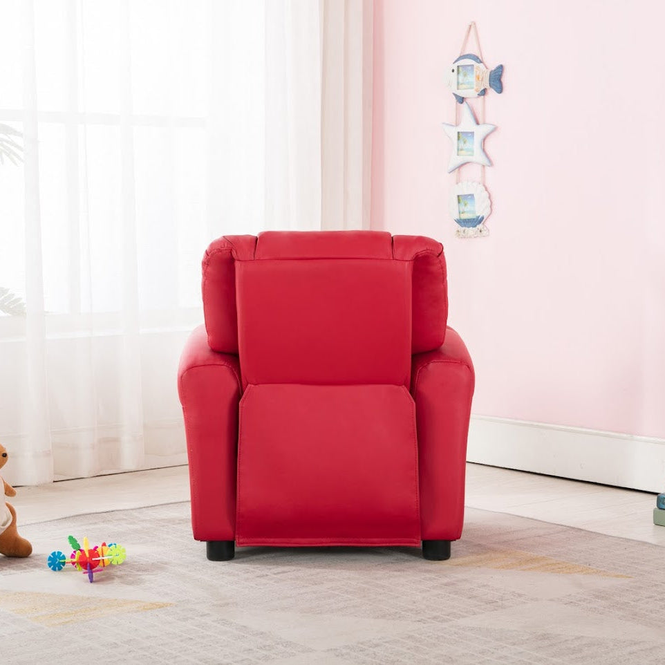 Childs Recliner with Cupholder - Red