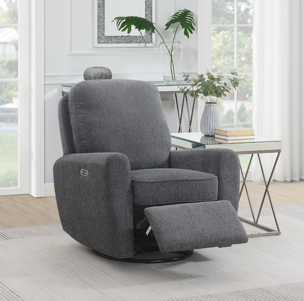 Rotterdam Swivel Chair - Herbert Dark Grey