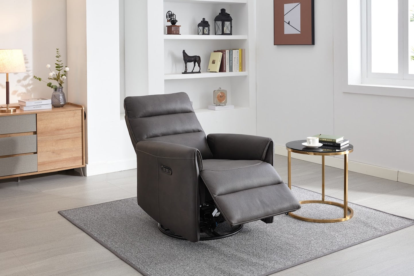 Stockholm Swivel & Glide Chair - Leroy Grey