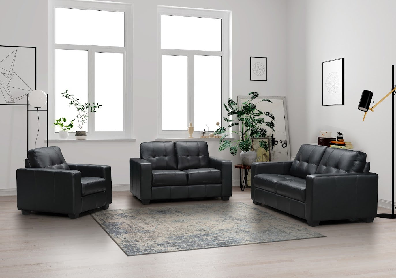 Nice 3 Seater - Black