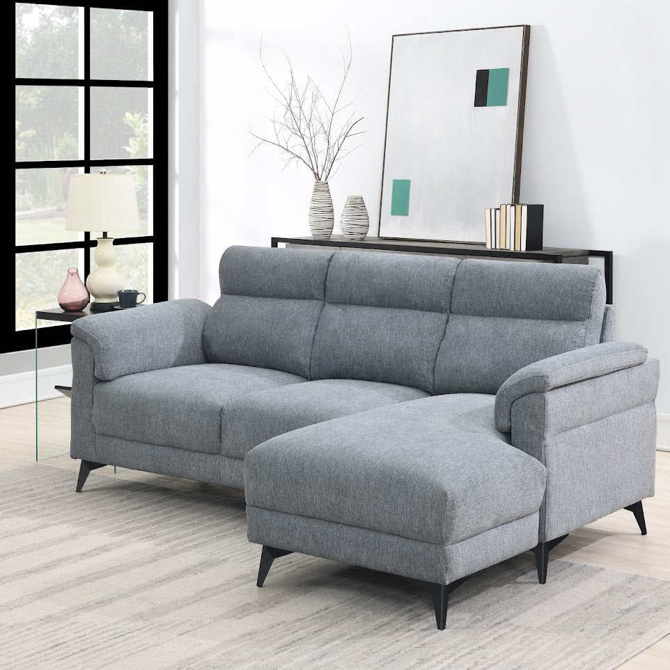 Porto 3 Seater Right Hand Facing Chaise - Grey