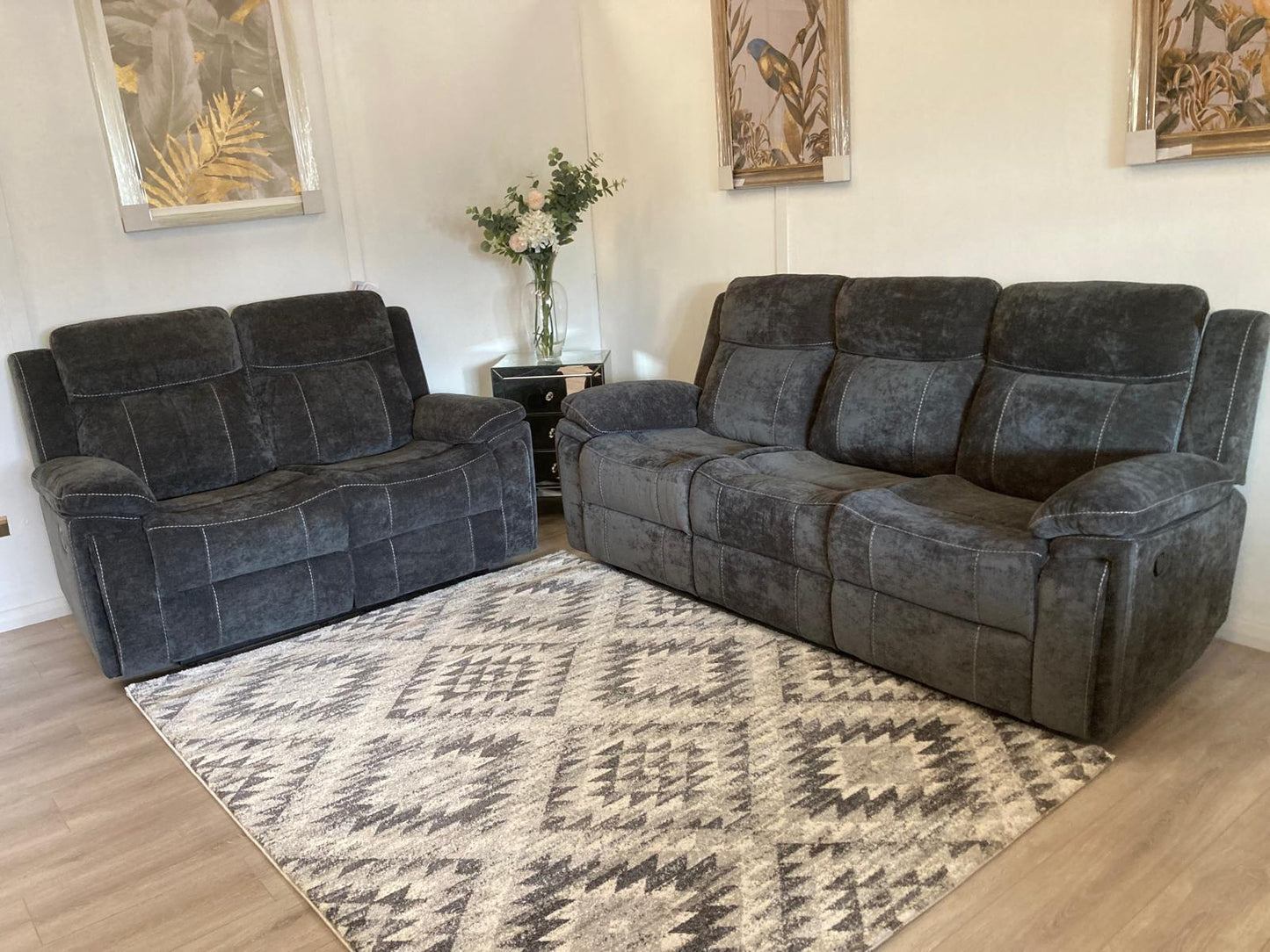 Lucy 3+2 Reclining Suite with Drop Down Table