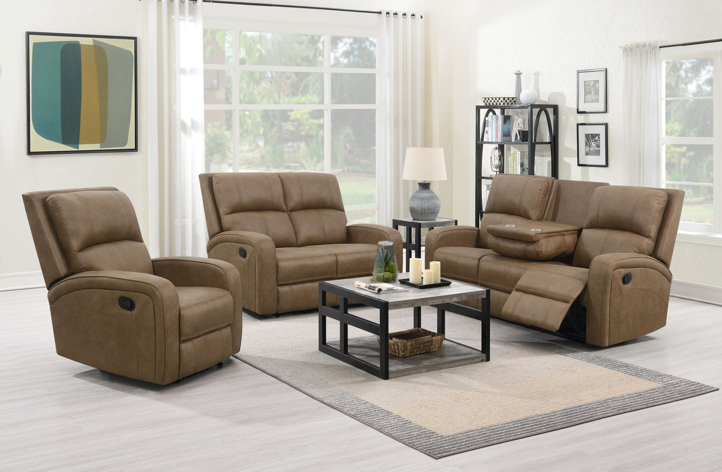 Ringswood 3+2 Manual Recliner - Tan