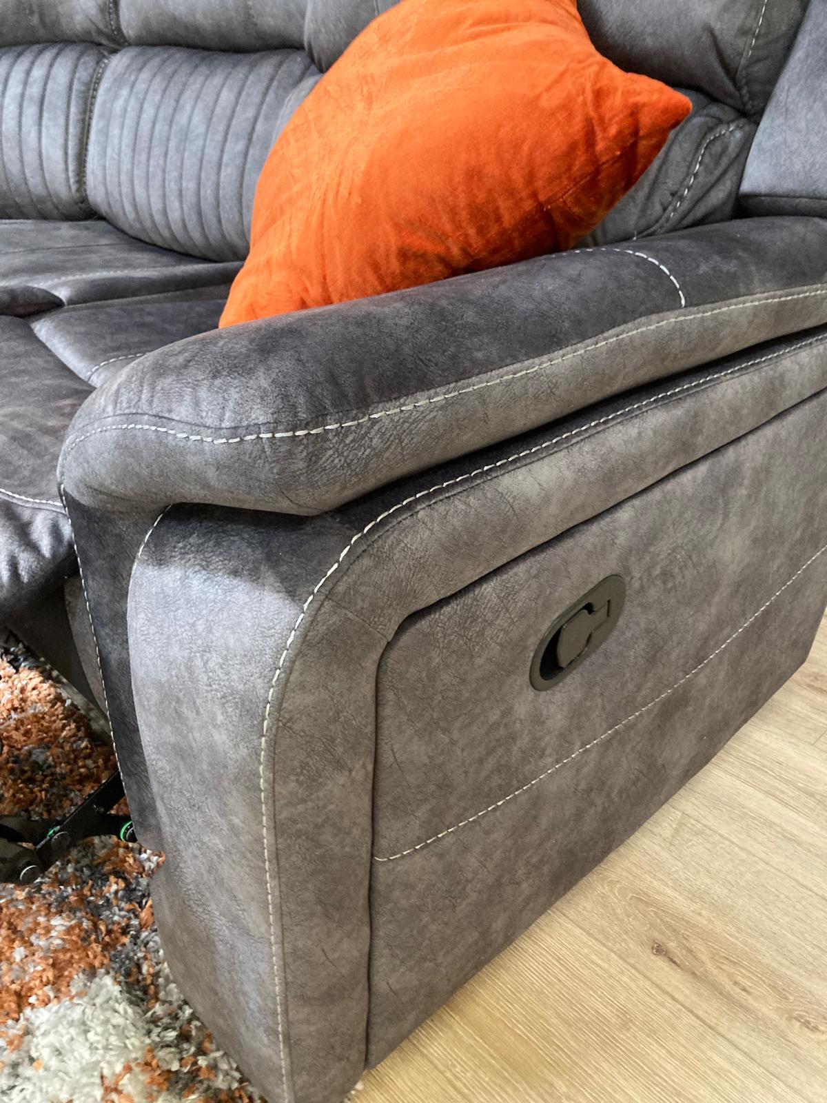 Westport Corner Manual Recliner - Dark Grey