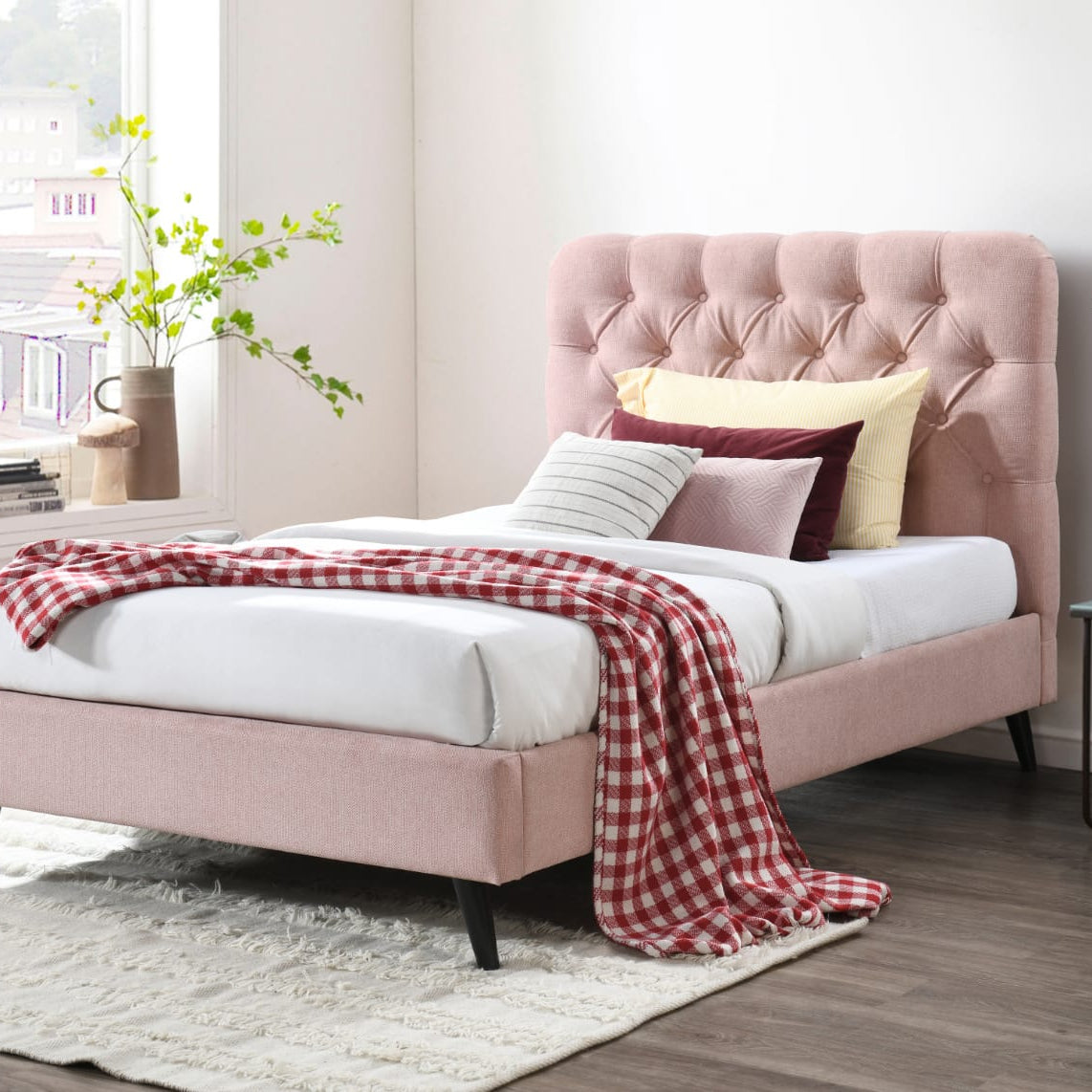 Penelope 3'0 Single Bed - Pink