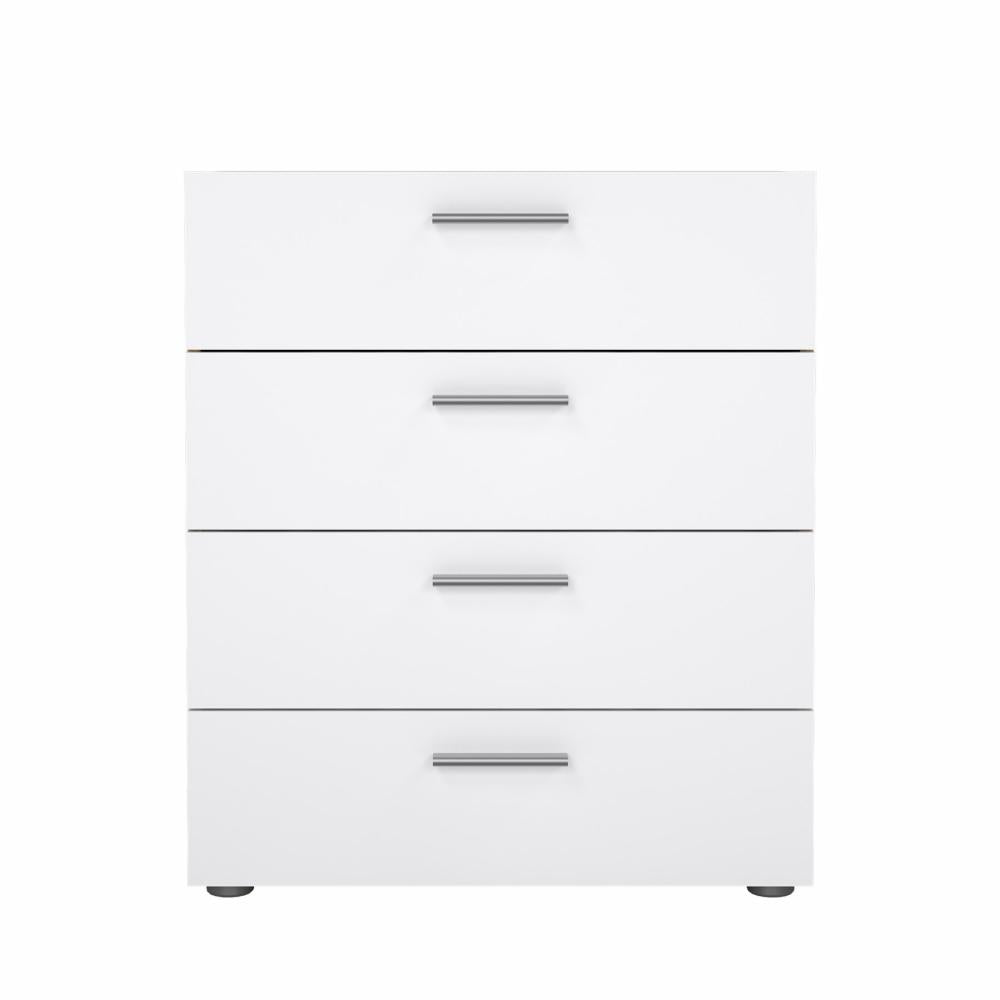 Pepe 4 Drawer Chest - Oak with White High Gloss