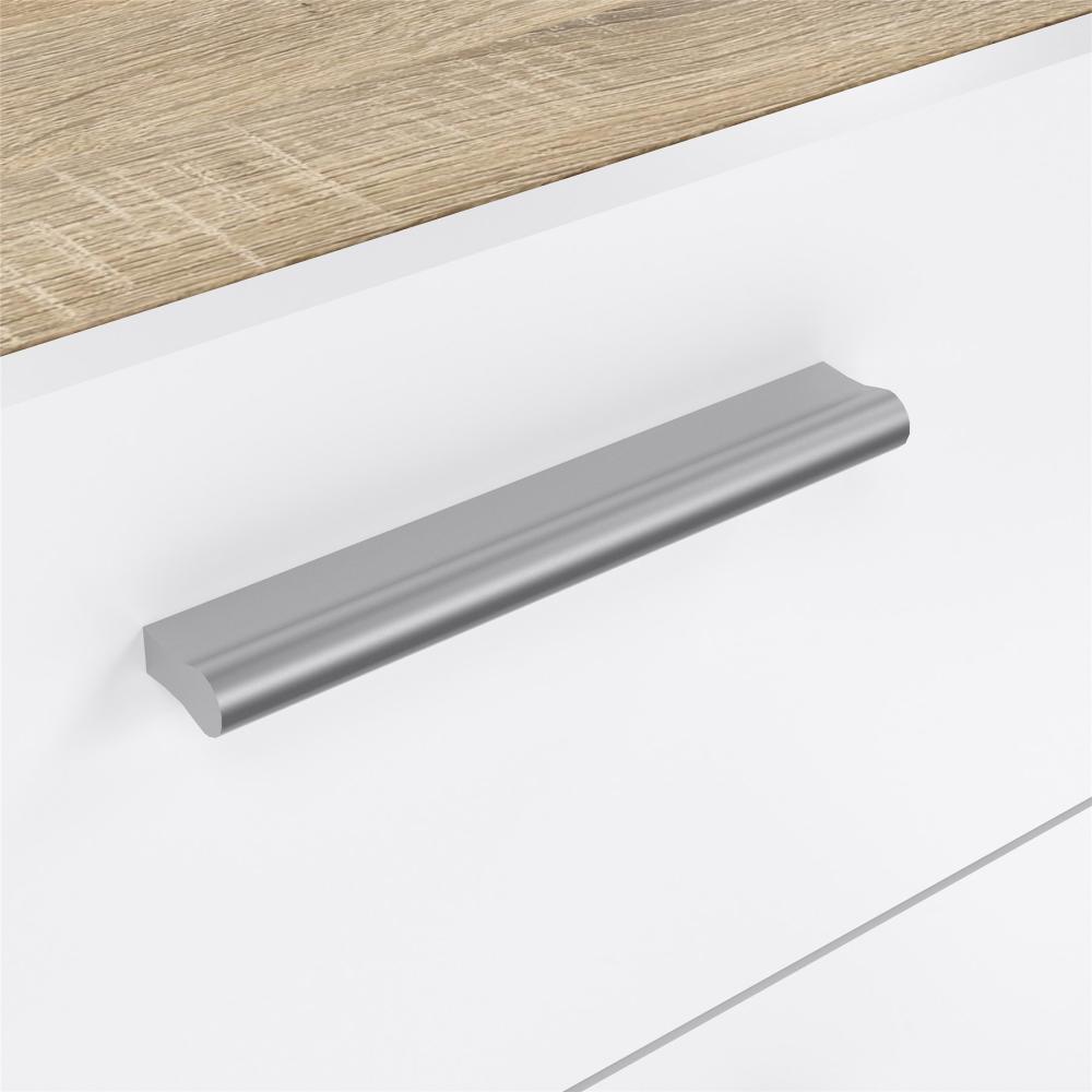 Pepe 8 Drawer Chest - Oak with White High Gloss