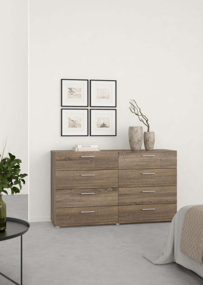 Pepe 8 Drawer Chest - Truffle