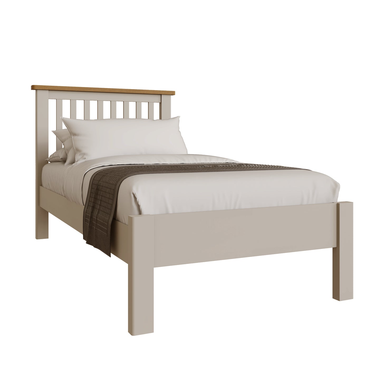 Rhea Dove Grey Single Bed Frame