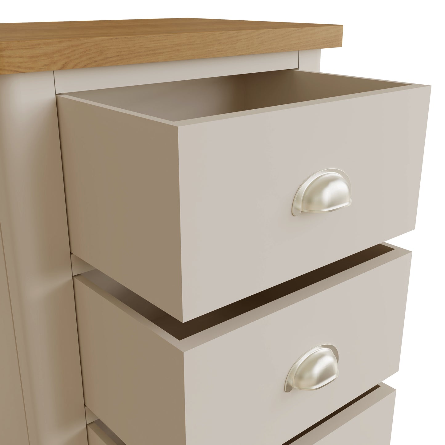 Rhea Dove Grey 5 Drawer Narrow Chest of Drawers