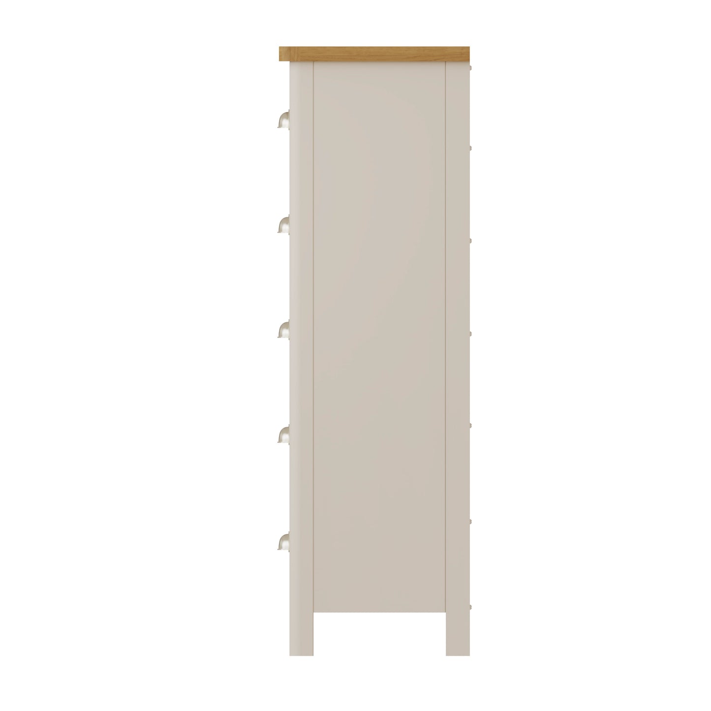 Rhea Dove Grey 5 Drawer Narrow Chest of Drawers