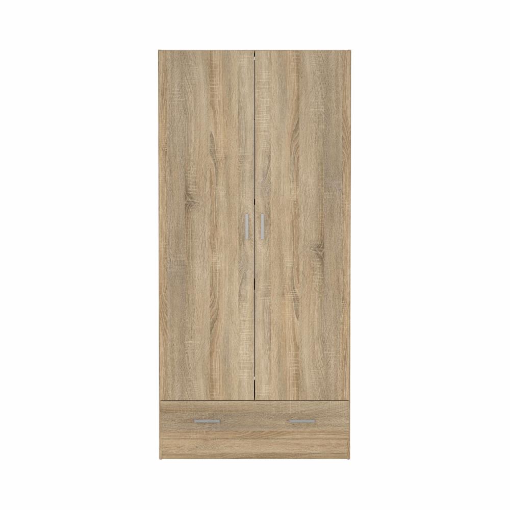 Space Wardrobe with 2 doors + 1 Drawer-Oak