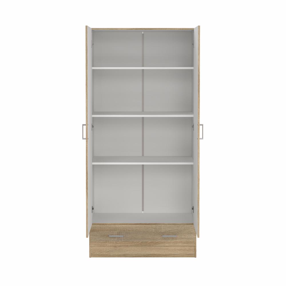 Space Wardrobe with 2 doors + 1 Drawer-Oak