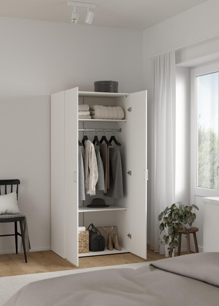 Space Wardrobe with 2 Doors-White