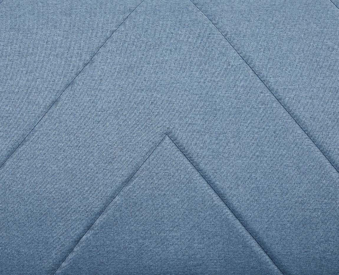 Alexs 3 Seater Fabric Clic-Clac Sofa Bed - Blue Chevron Design