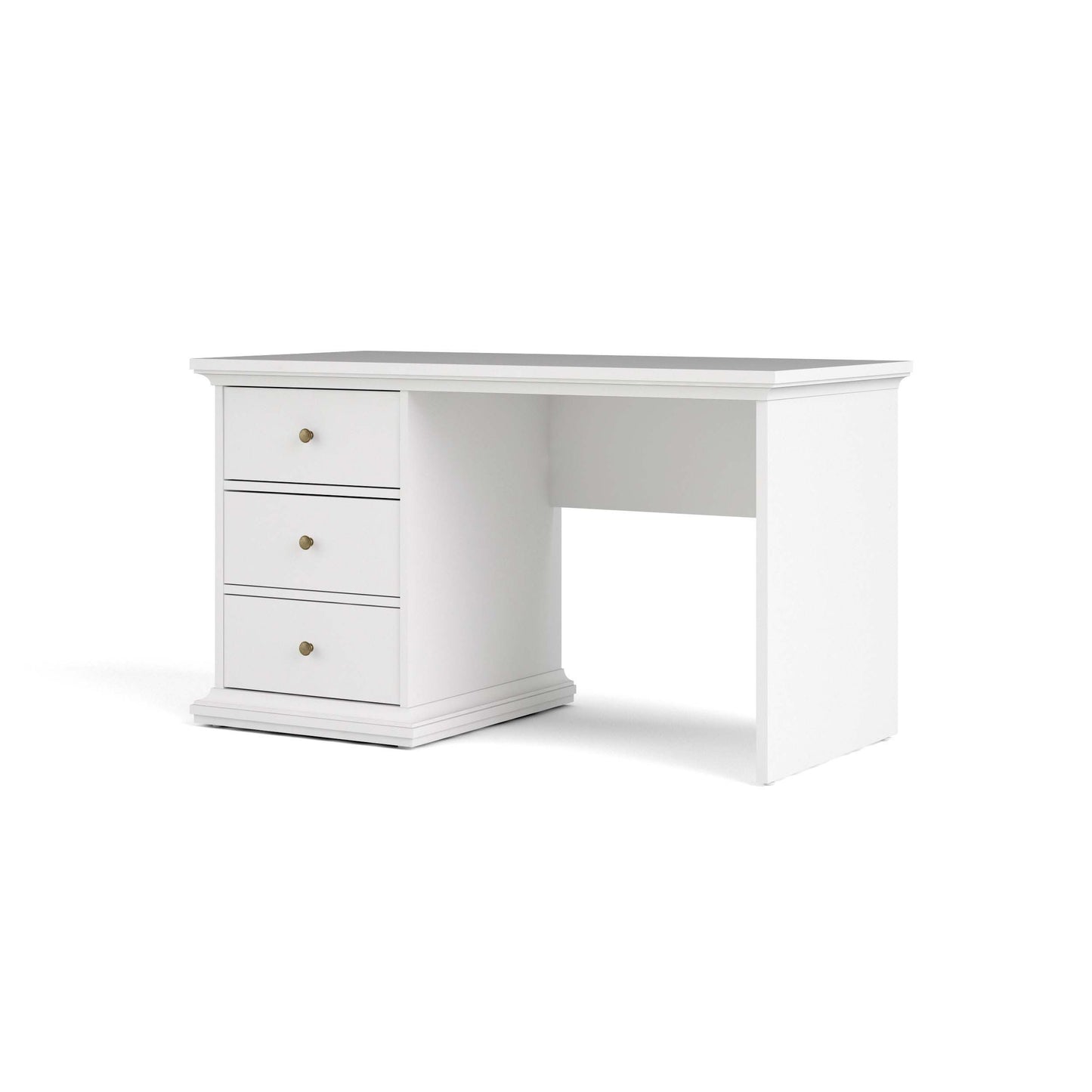 Paris Desk with 3 Drawers - White
