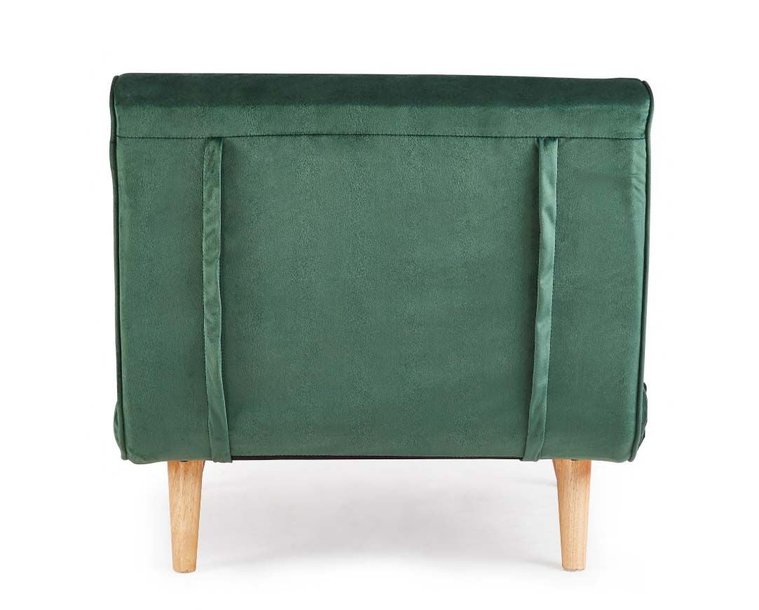 Valley Single Futon Sofa Bed - Green Velvet