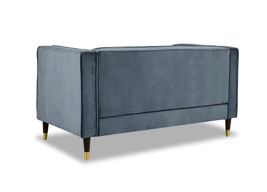 Griffen 2 Seater Fabric Sofa - Grey Velvet