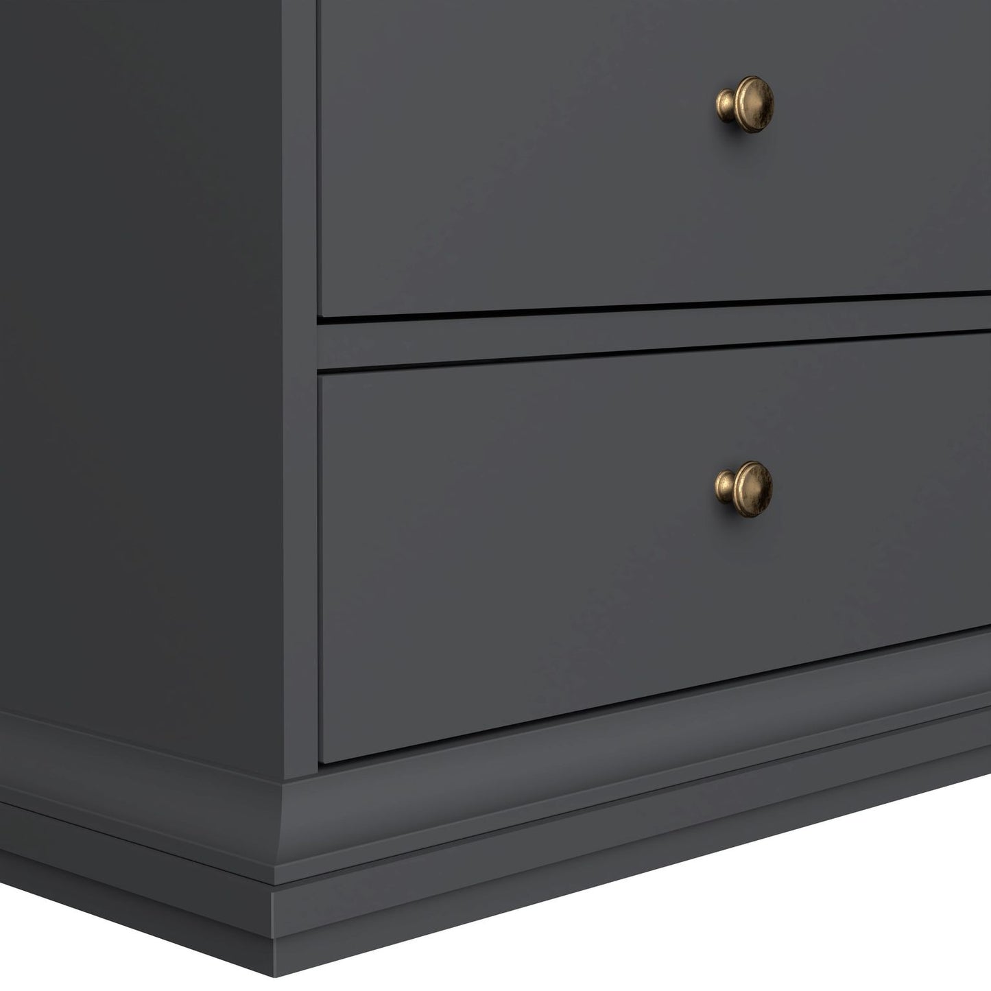 Paris Chest of 5 Drawers - Grey