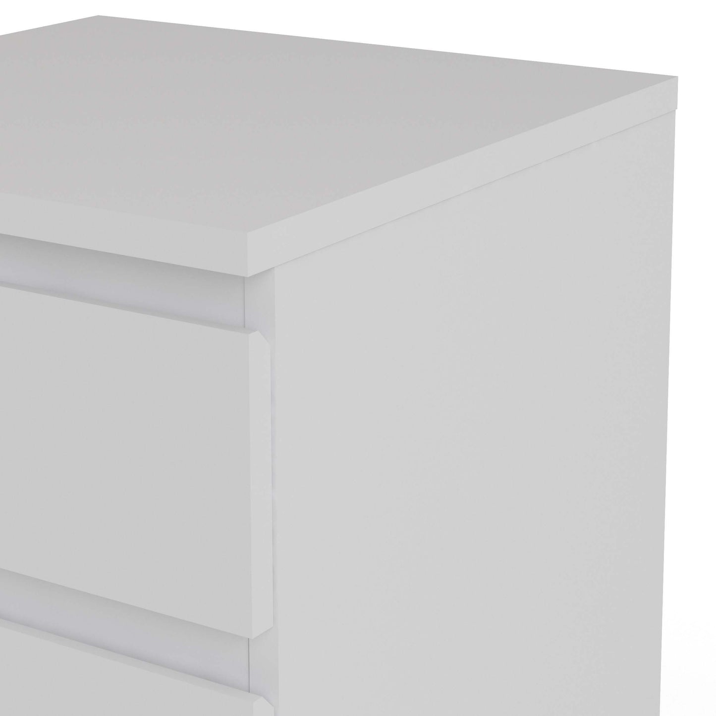 Nova Narrow Chest of 5 Drawers- White