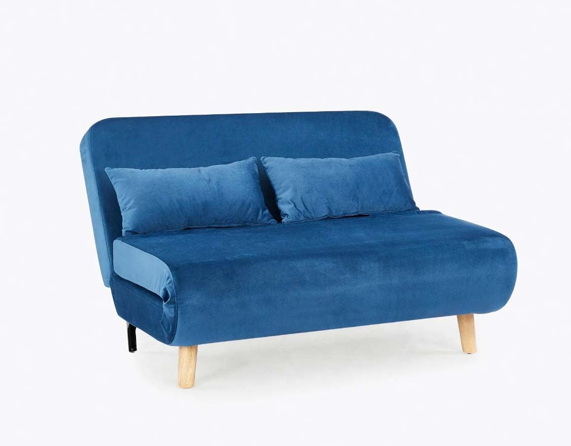 Lawson Double Futon Sofa Bed - Blue Velvet