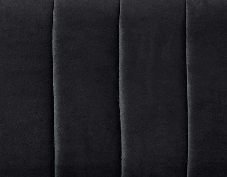 Griffen 2 Seater Fabric Sofa - Black Velvet