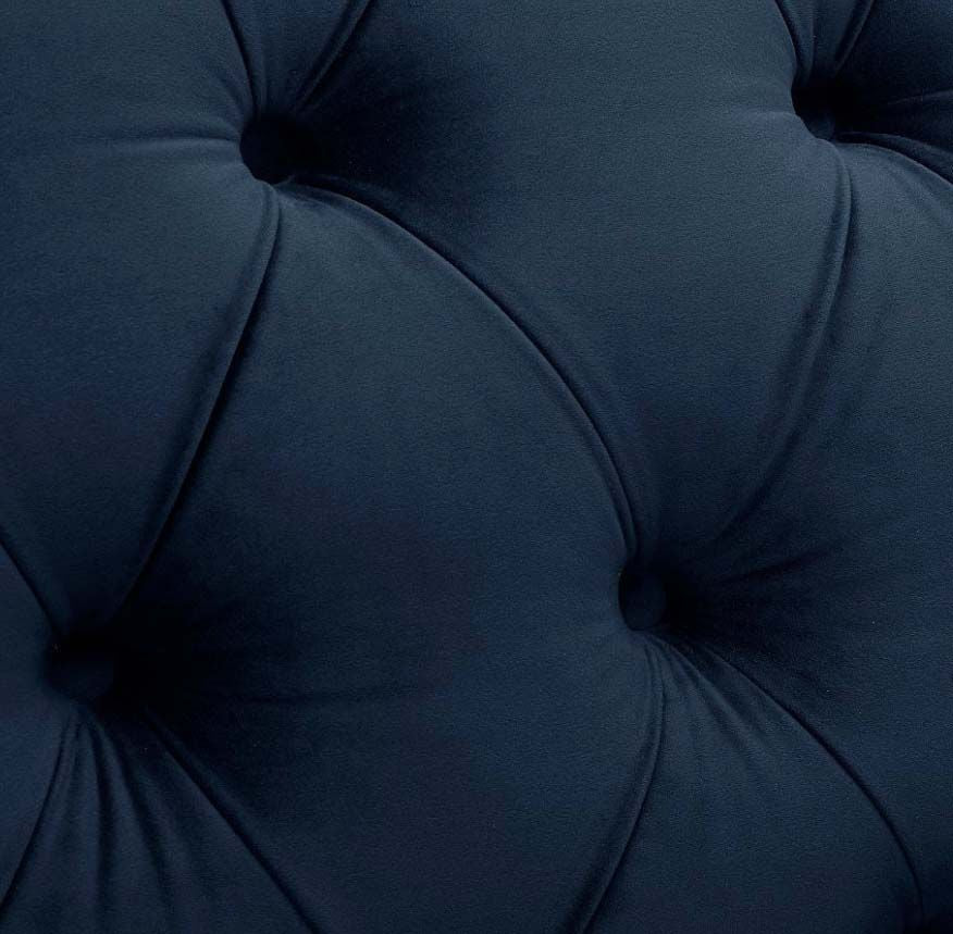Emma 2 Seater Fabric Sofa - Midnight Blue Velvet