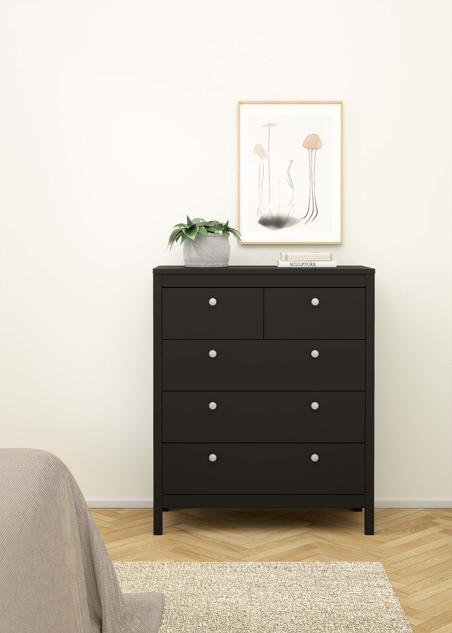 Madrid 3+2 Chest - Black