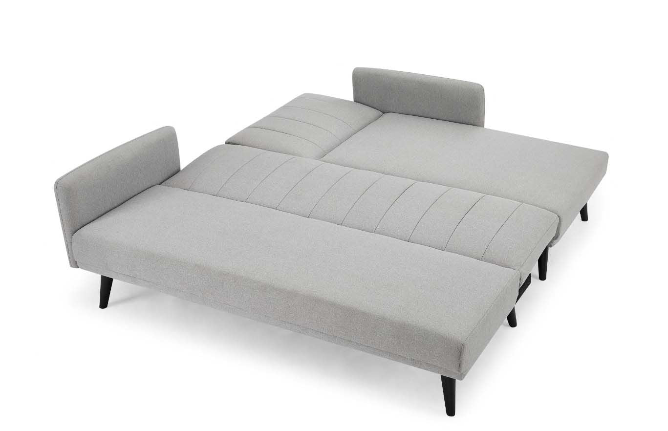 Ethan L Shape Fabric Sofa Bed - Light Grey