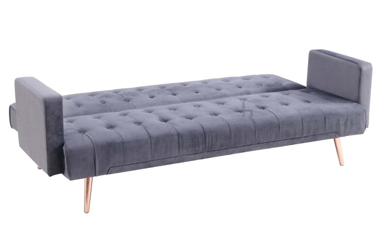 Salisbury 3 Seater Sofa Bed - Grey Velvet