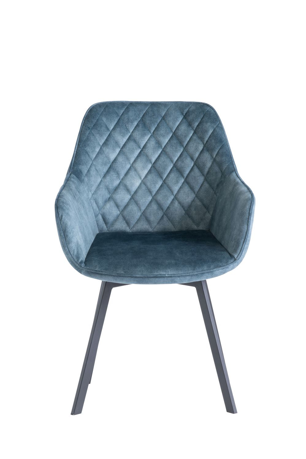 Vnvita Dining Chair Set of 2, Teal Velvet with Black Leg