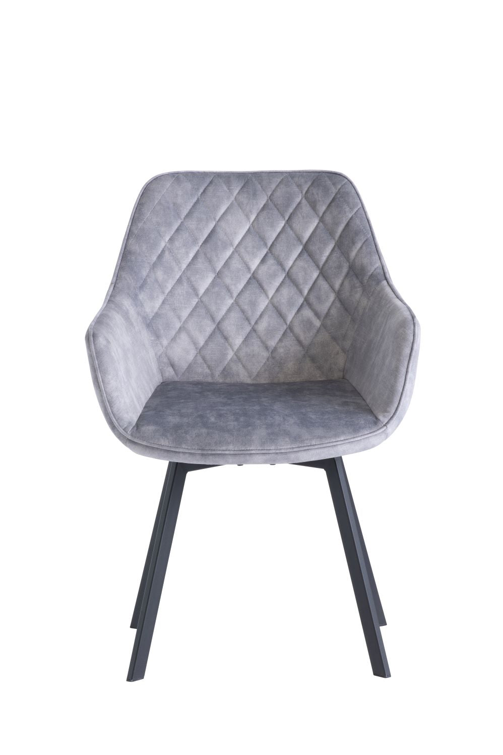 Vnvita Dining Chair Set of 2, Silver Velvet with Black Leg