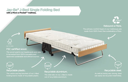 Jay-Be J-Bed with Pocket Sprung  Mattress - Single