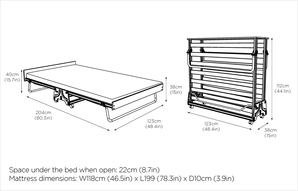 Jay-Be J-Bed with Performance Comfort Mattress - Small Double