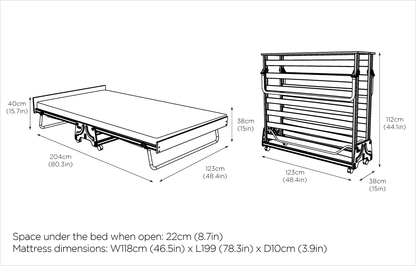 Jay-Be J-Bed with Performance Comfort Mattress - Small Double