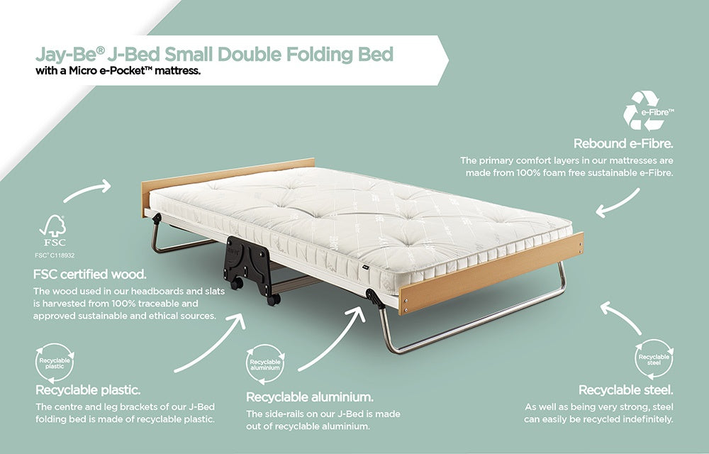Jay-Be J-Bed with Pocket Sprung Mattress - Small Double