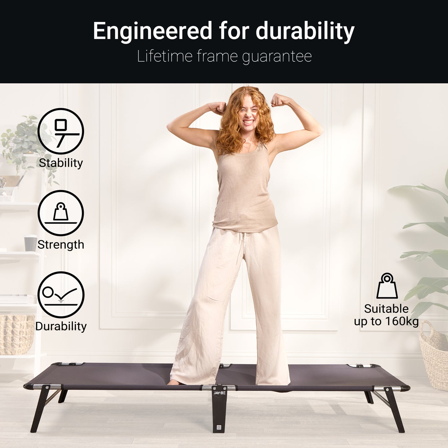 Jay-Be ME70 Mobile Folding Bed with Comfort Mattress