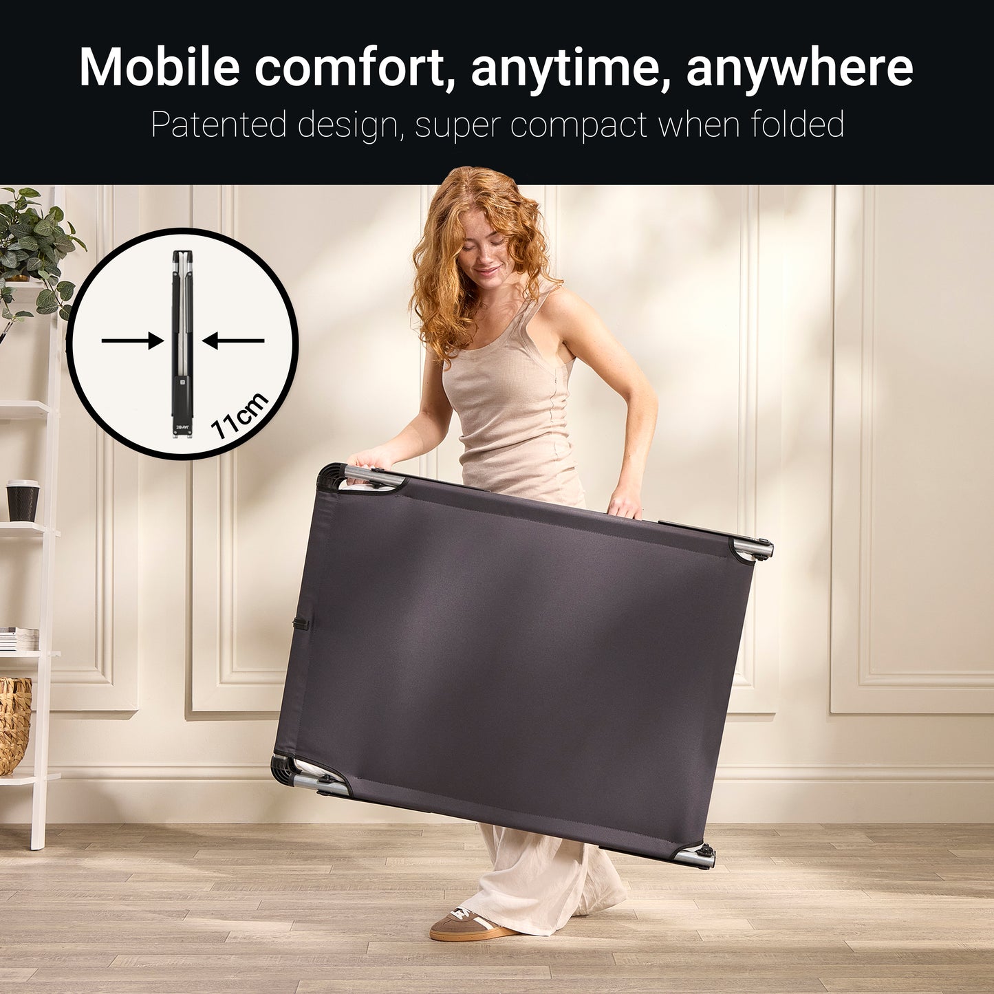 Jay-Be ME70 Mobile Folding Bed with Comfort Mattress