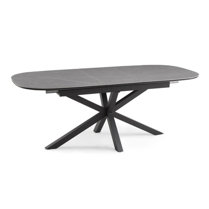 Vera Extending 160-200cm Ceramic Dining Table, Grey