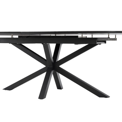 Vera Extending 160-200cm Ceramic Dining Table, Black