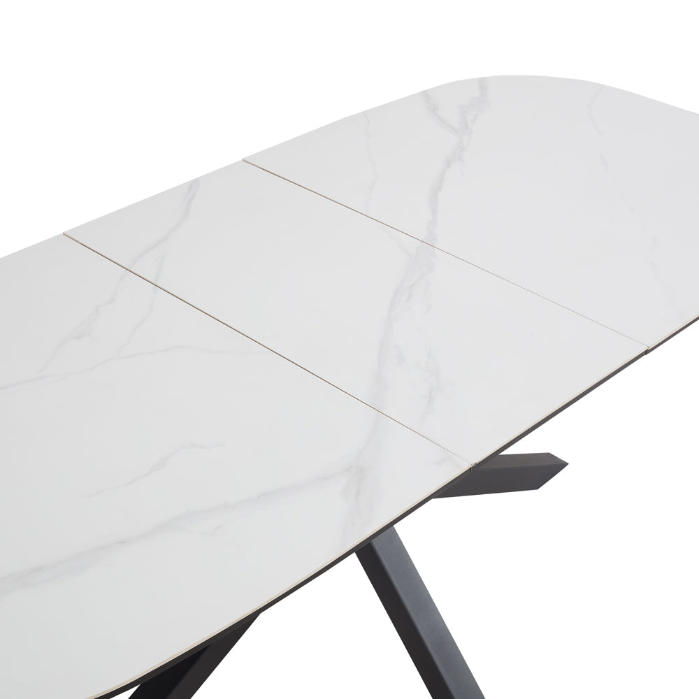 Vera Extending 160-200cm Ceramic Dining Table, White