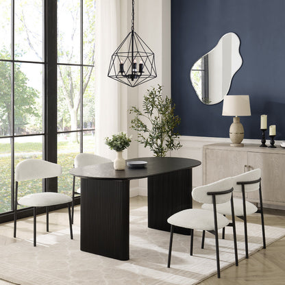 Tokyo Japandi Wooden Table Dining Set with Dining Chairs