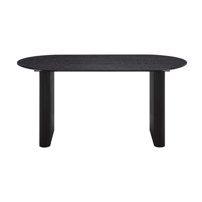 Japan Oval Japandi Dining Table, Black