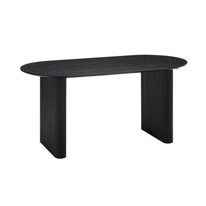 Japan Oval Japandi Dining Table, Black