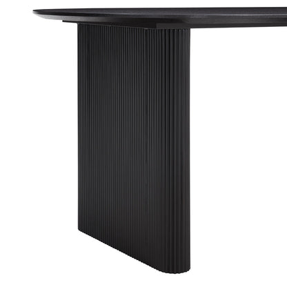 Japan Oval Japandi Dining Table, Black