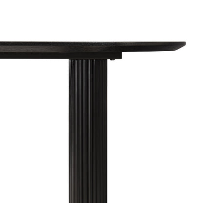 Japan Oval Japandi Dining Table, Black