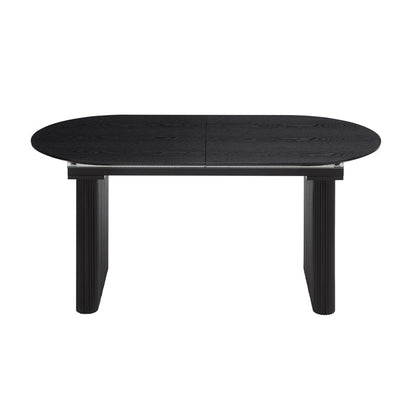 Japan Oval Extending Japandi Dining Table, Black
